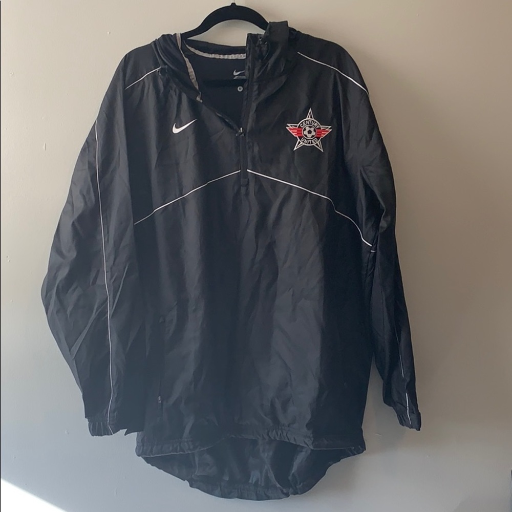 Nike rain jacket with soccer team patch